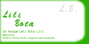 lili bota business card